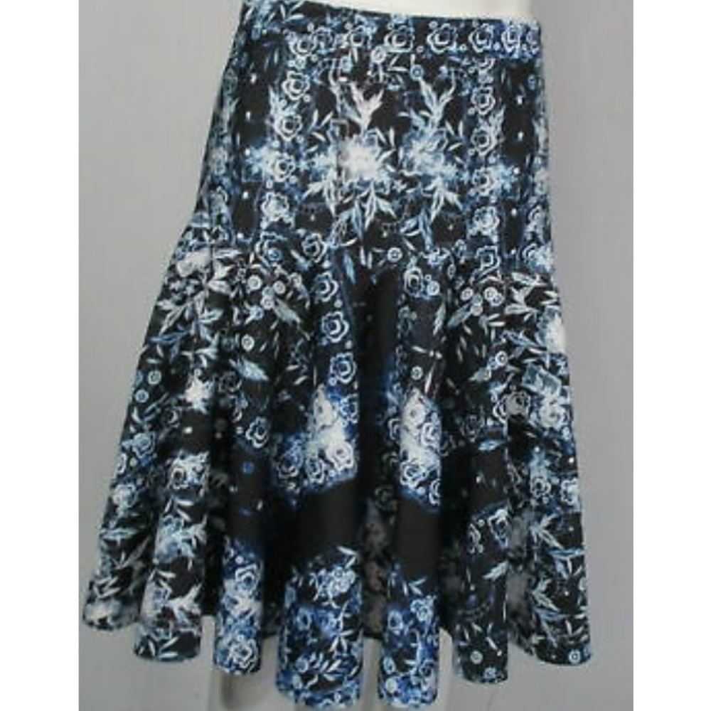 KATHERINE KIDD blue floral skirt Size 4